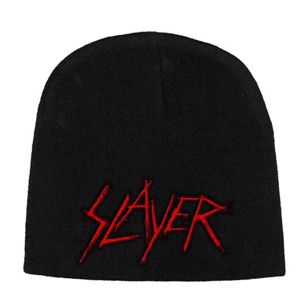 Slayer - Scratched Logo Beanie Muts - Zwart
